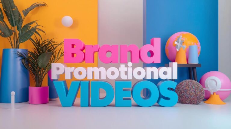 Home create a image of brand or promotional videos services with word