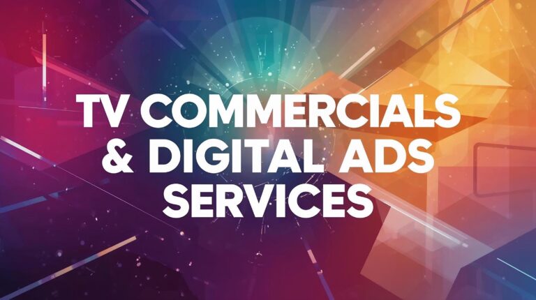 Home create a image of tv commercials & digital ads services with word